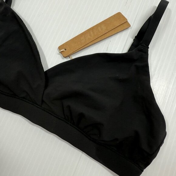 Skims Fits Everybody Crossover Bralette Onyx Black Size S Small NWT Soft Stretch - Picture 4 of 8